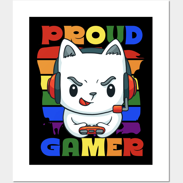 Proud Gamer Gaymer Lesbian LGTBQ Wall Art by Emmi Fox Designs